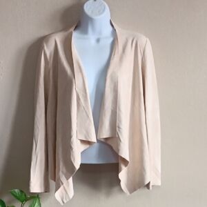 Faux Suede Cream Open Front Cardigan, Boho Neutral Fall Western Top